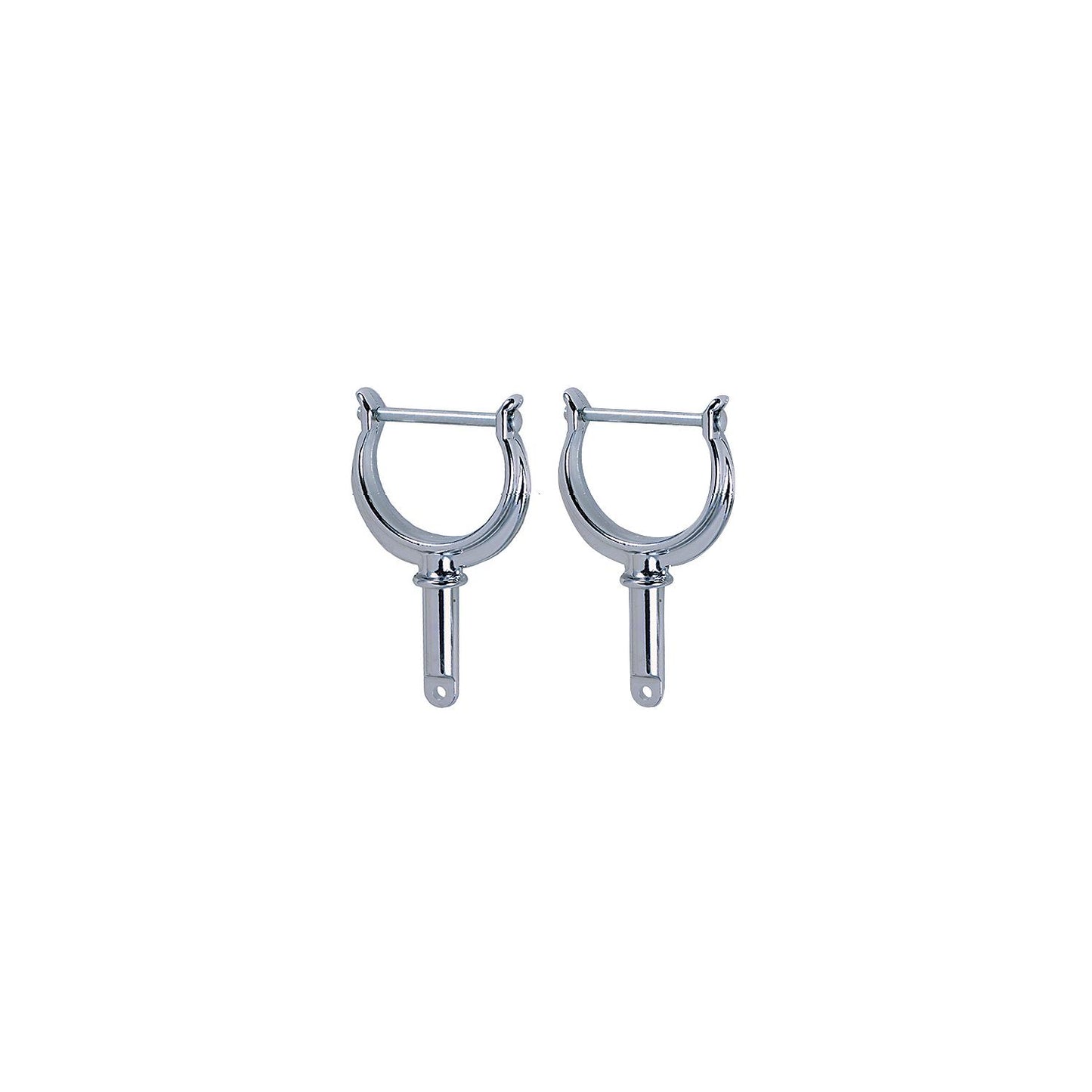 N.River Rowlock Horns Chrome, Chrome Plated Zinc, Pr.
