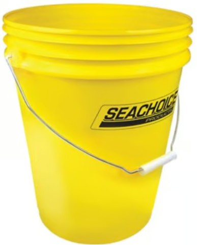 Seachoice 90120 5-Gallon Utility Bucket With Handle, Yellow