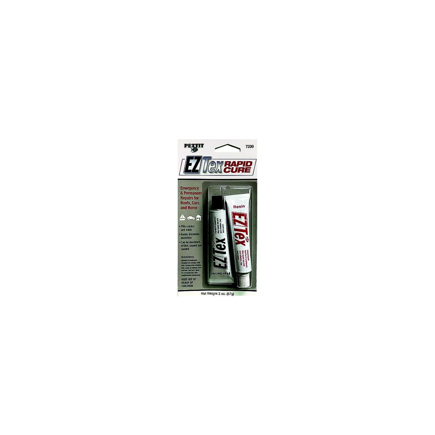 Pettit 7200 Ez-Tex Rapid Cure Epoxy Repair Compound, 2 oz. Kit-Supply Nautica