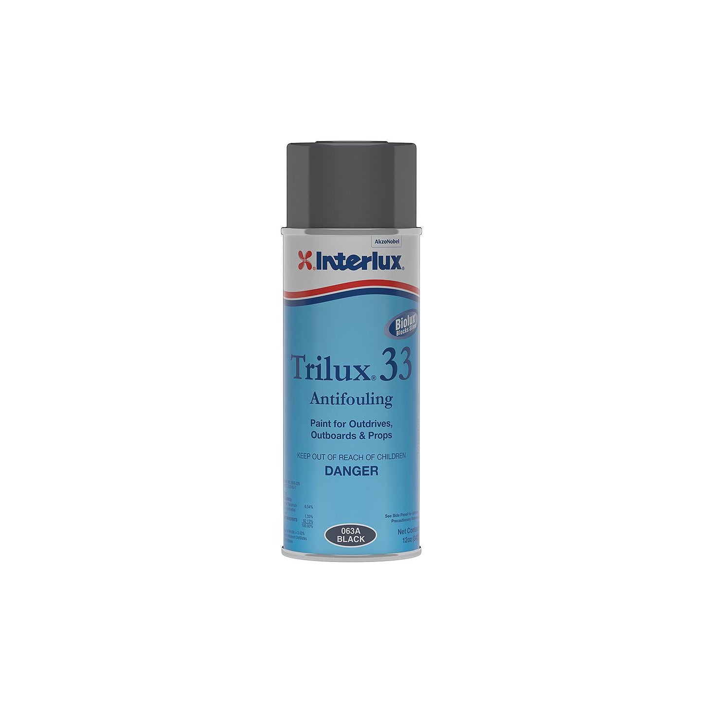 Interlux YBA063A16 Trilux 33 Antifouling Paint, Spray Can, Black