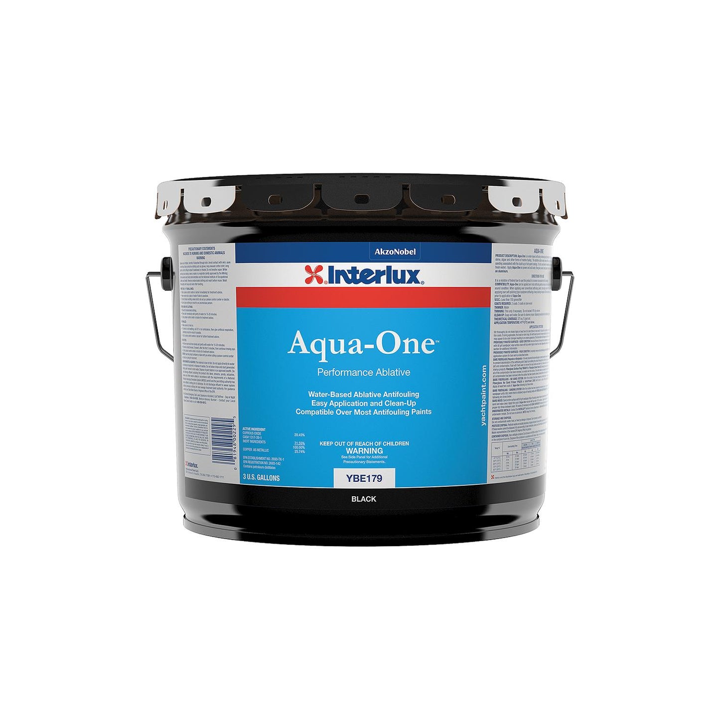 Interlux YBE1793 Aqua-One, Black, 3-Gal Pail-Supply Nautica