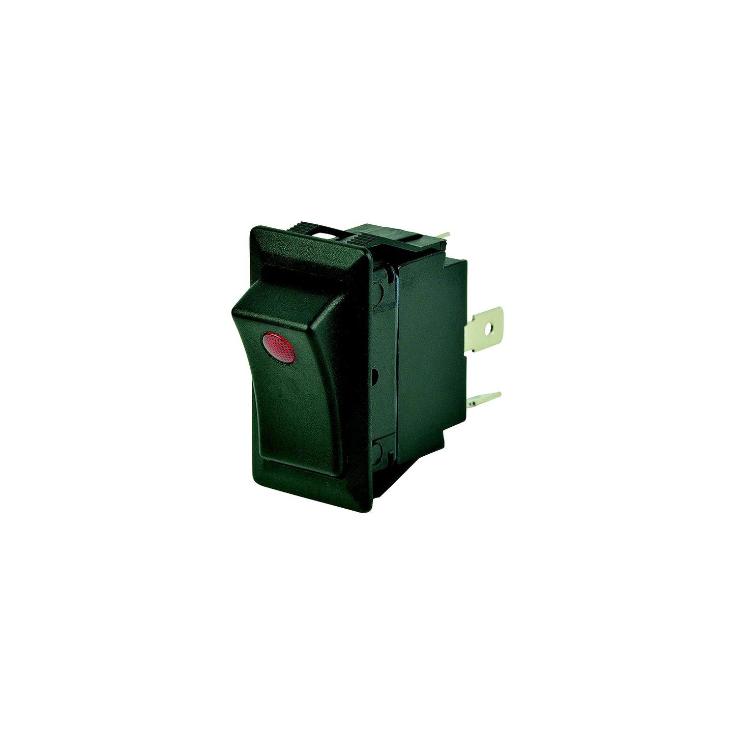 BEP 1001714 Rocker Switch, Off-On, SPST, 1/4" Blade Terminals, Illuminated Red