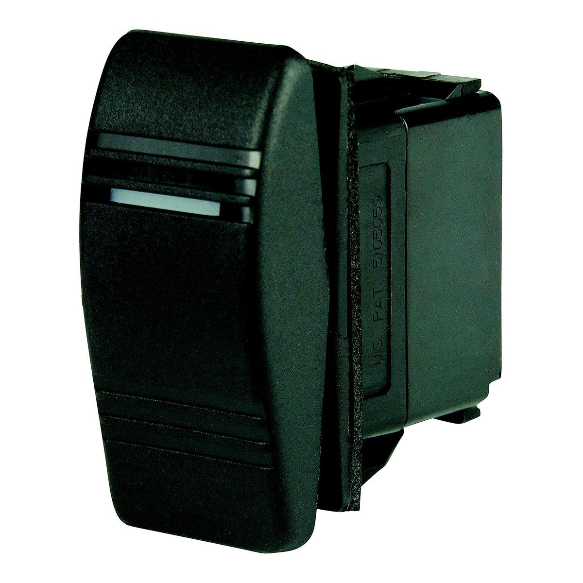 BEP 1001805 Weather Resistant Contura Rocker Switch, On-Off-(On), SPDT, 1/4" Blade Terminals, Illuminated Amber-Supply Nautica