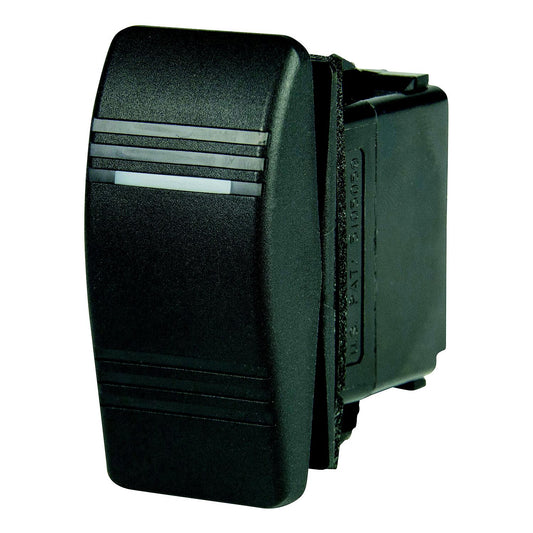 BEP 1001807 Weather Resistant Contura Rocker Switch, On-Off-(On), DPDT, 1/4" Blade Terminals, Illuminated Amber-Supply Nautica