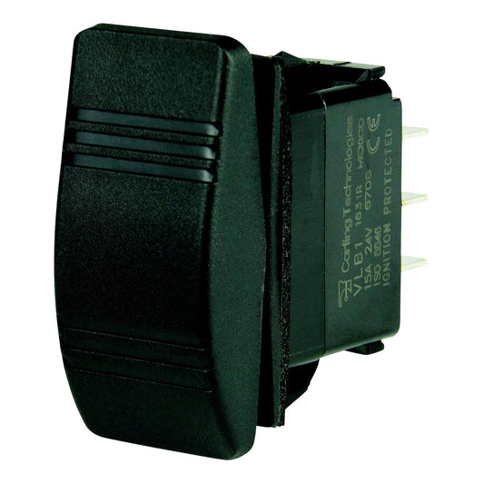 BEP 1001809 Weather Resistant Contura Dimmer Rocker Switch, (On)-Off-(On), DPDT, 1/4" Blade Terminals-Supply Nautica