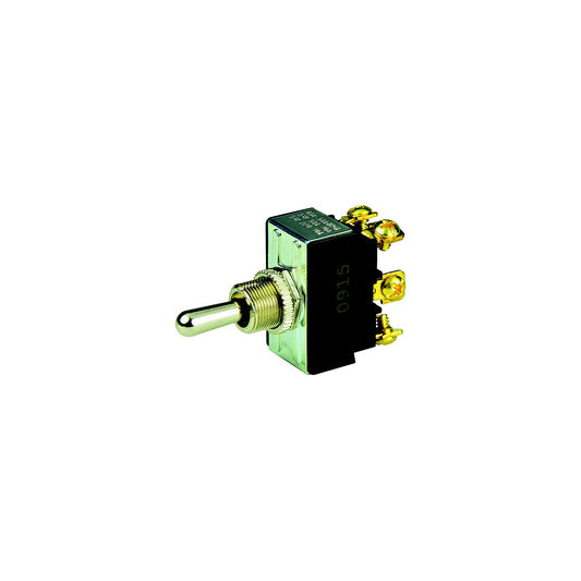 BEP 1002012 Chrome Plated Toggle Switch, (On)-Off-(On), DPDT, #6–32 Screw Terminals-Supply Nautica