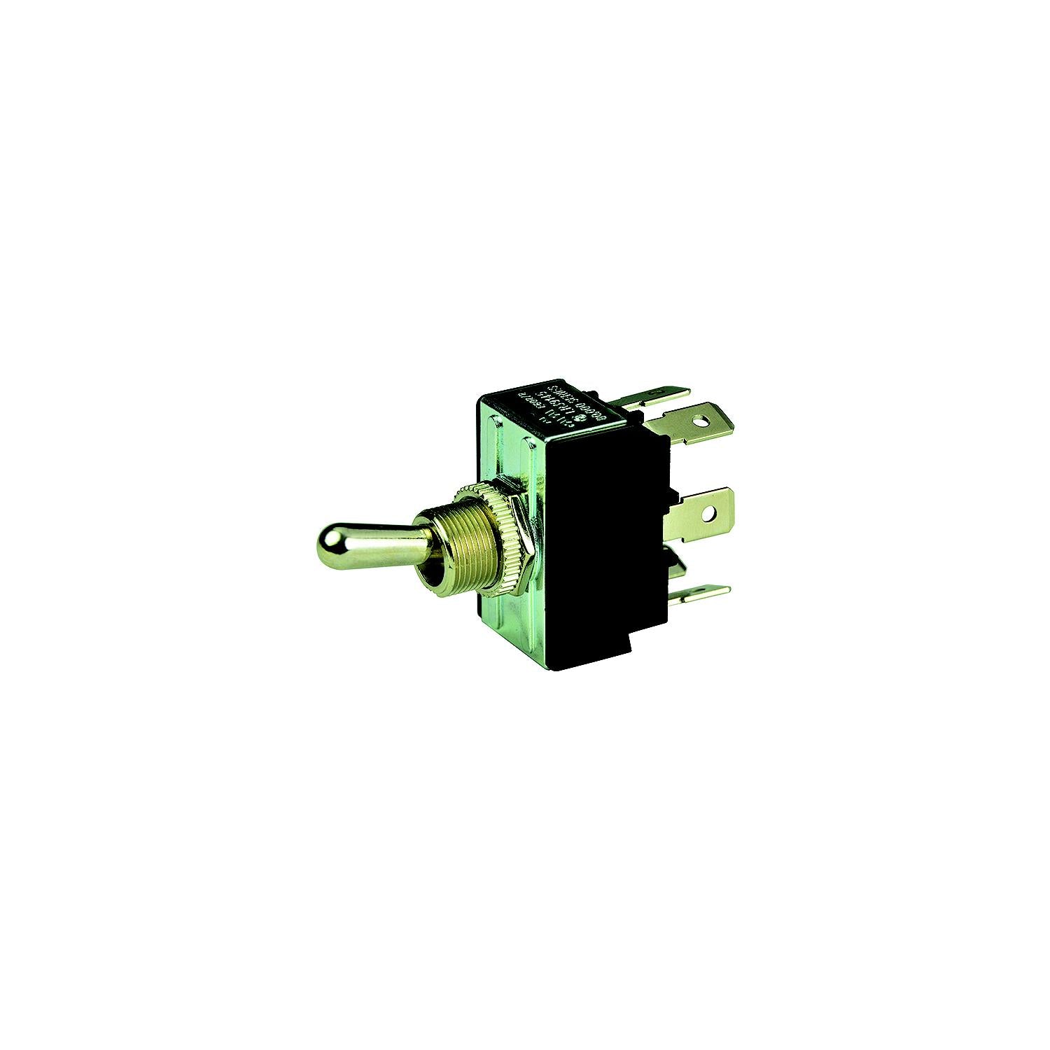 BEP 1002014 Chrome Plated Toggle Switch, On-Off-(On), DPDT, 1/4" Blade Terminals-Supply Nautica