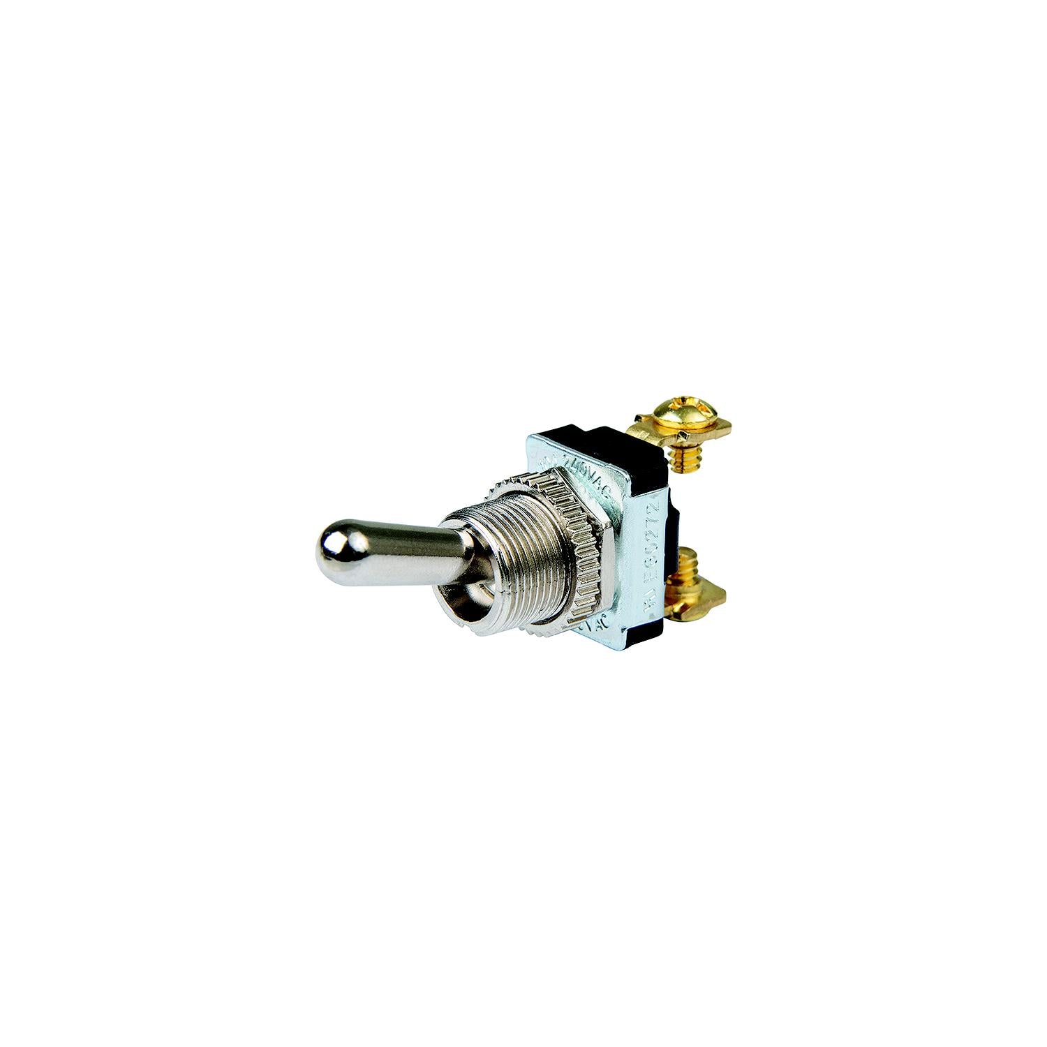 BEP 1002021 Chrome Plated Toggle Switch, Off-On, SPST, #6–32 Screw Terminals-Supply Nautica