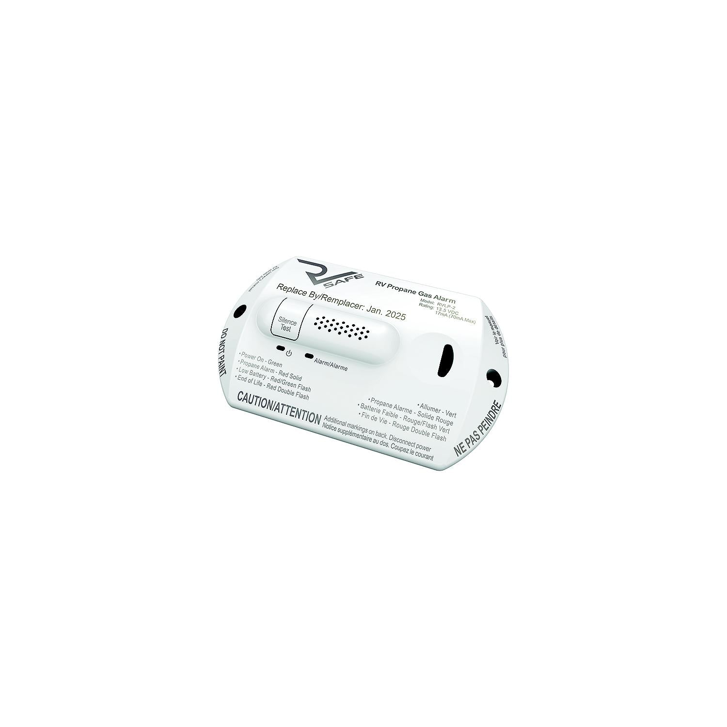 RV Safe RVLP2W Propane Alarm, White, 2-Wire-Supply Nautica