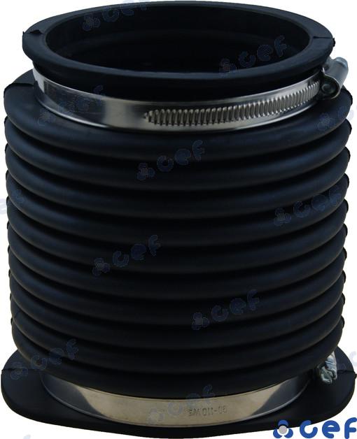 Exhaust Bellow W/Hose Clamps - Dph