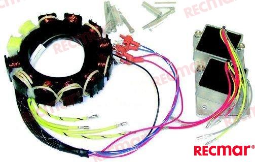 Mercury Mariner Stator Kit - 6 Cyl (40 A REC398-9610A18